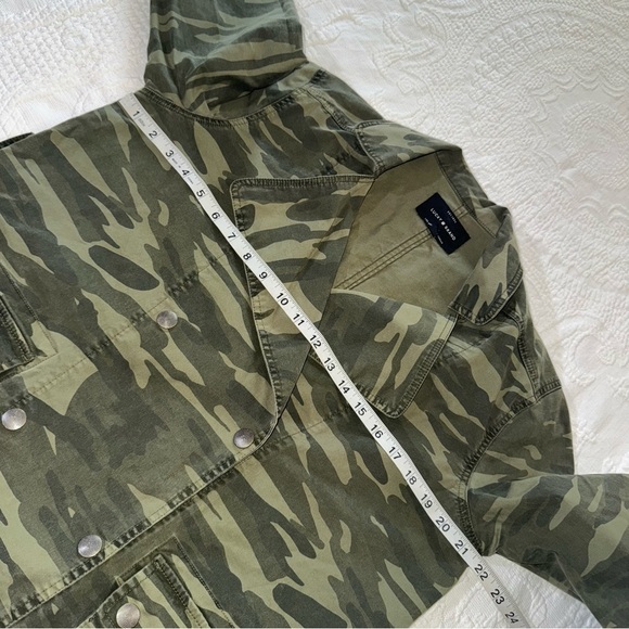 Lucky Brand Green Camo Trench Jacket Size Extra Small - Picture 6 of 11